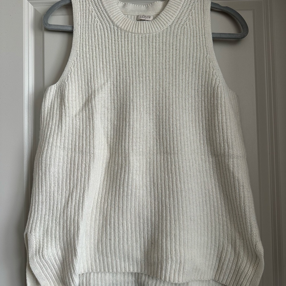 J. Crew Wool Cream Knit Sweater West